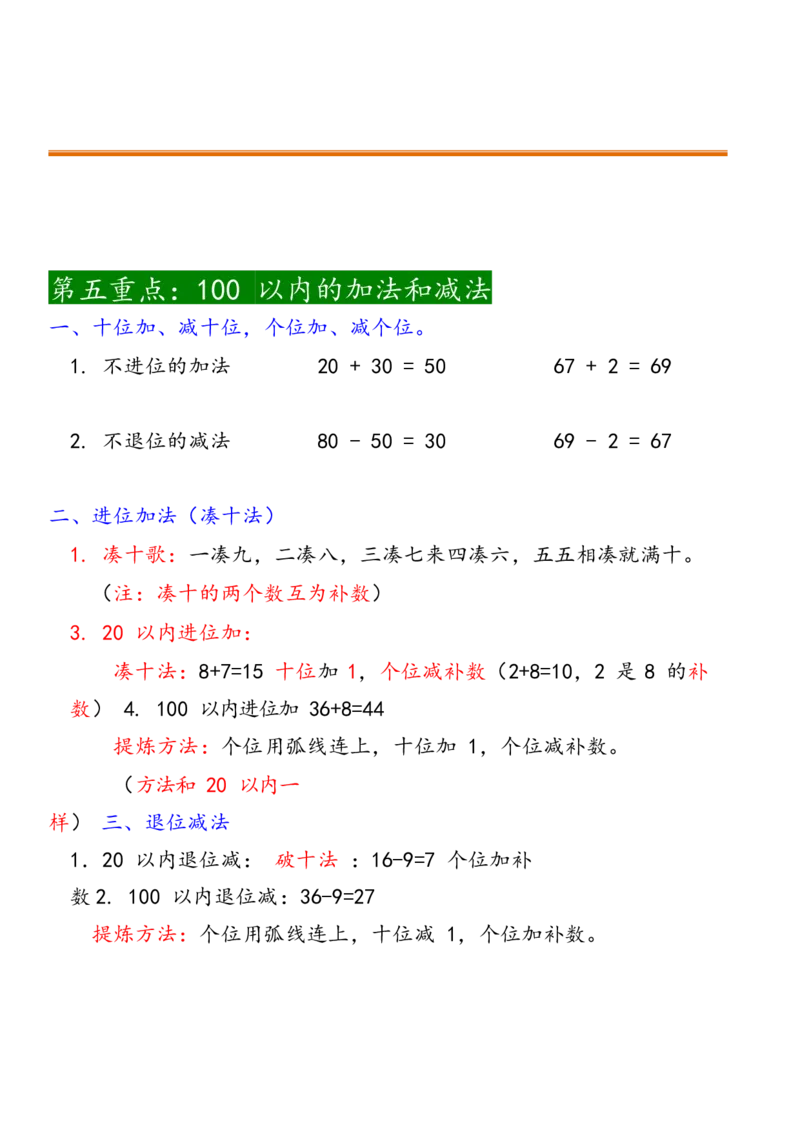一年级下册数学期末总结_小学1-6年级全部试卷_数学_一年级_3-6-4、小学一年级数学下册_3-6-4-2、练习题、作业、试题、试卷_通用