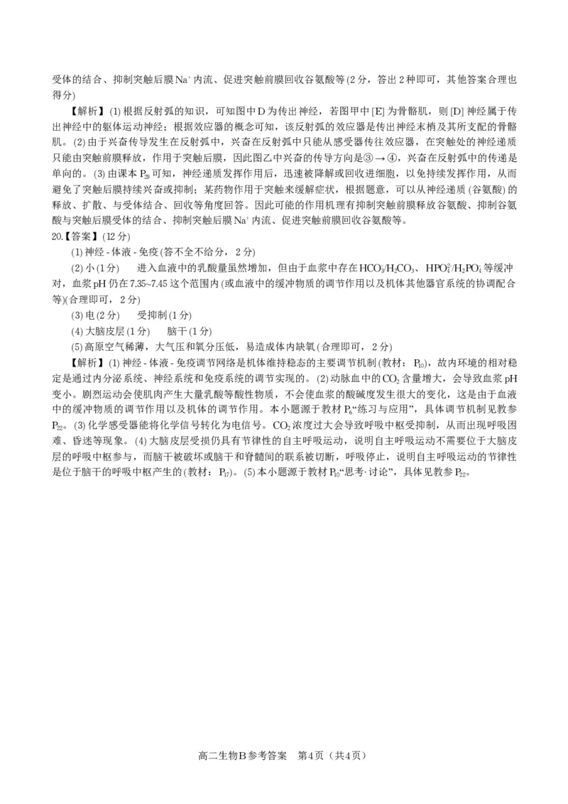 生物答案B&middot;2025年11月高二期中联考_2025年11月高二试卷_251123安徽省皖江名校联盟2025-2026学年高二上学期期中联考（全）