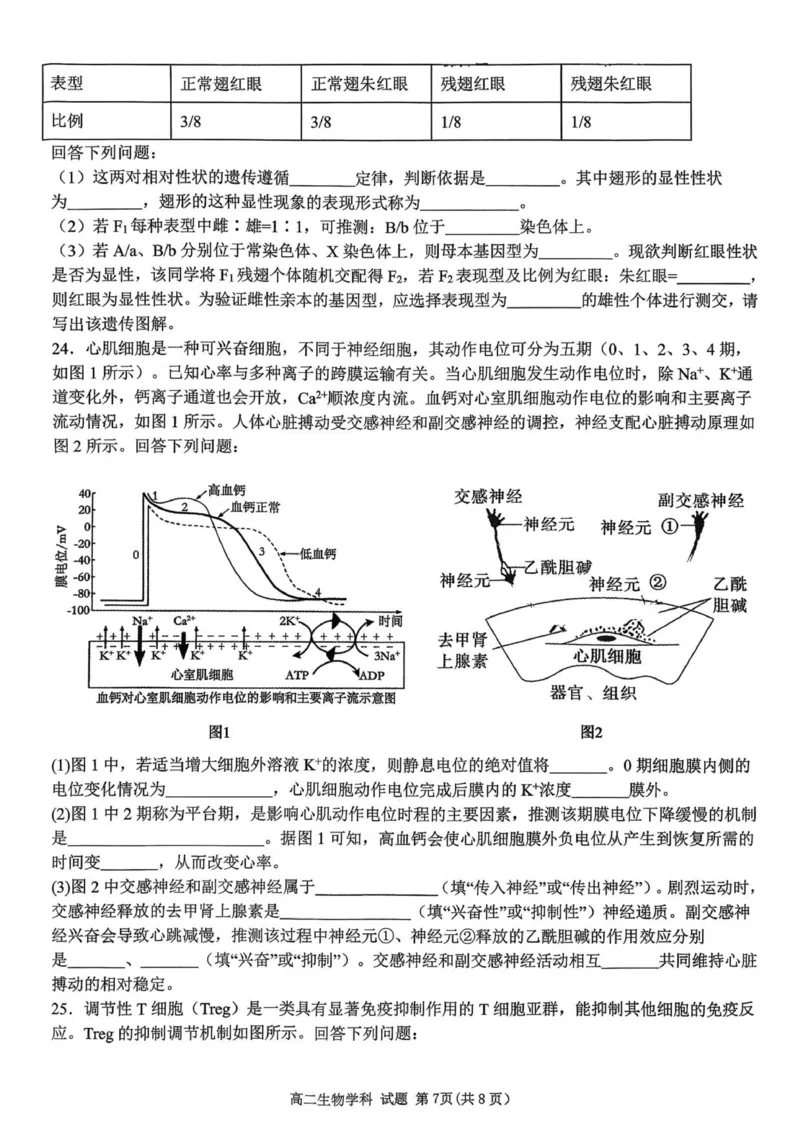浙江省金砖联盟2025学年第一学期期中联考高二年级生物学科试题_251207浙江省金砖高中联盟2025-2026学年高二上学期11月期中考试（全）