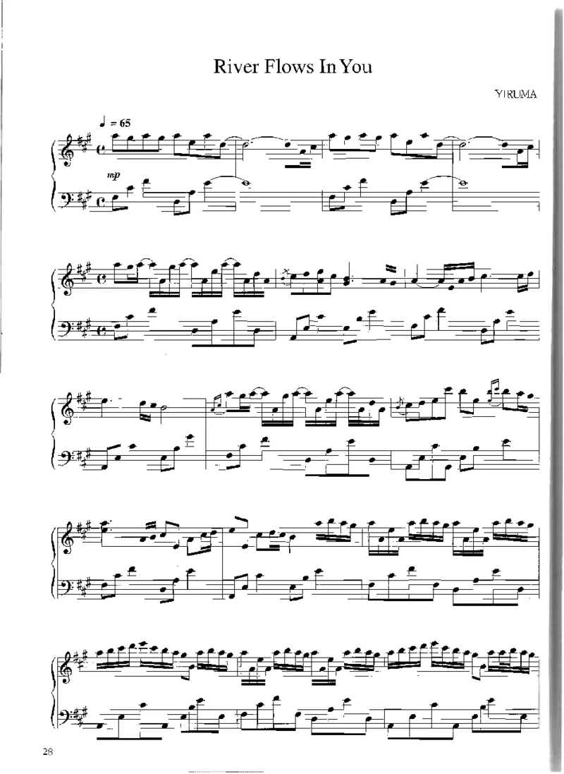 Yiruma钢琴独奏集_一万首著名钢琴曲谱哈农贝多芬合集视频教学电子版高清无水印可打印_02现代钢琴谱合集_李闰珉Yiruma钢琴谱全集