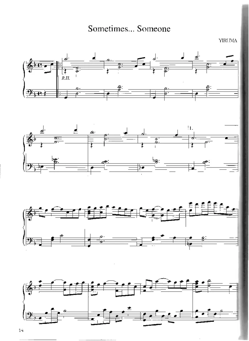 Yiruma钢琴独奏集_一万首著名钢琴曲谱哈农贝多芬合集视频教学电子版高清无水印可打印_02现代钢琴谱合集_李闰珉Yiruma钢琴谱全集