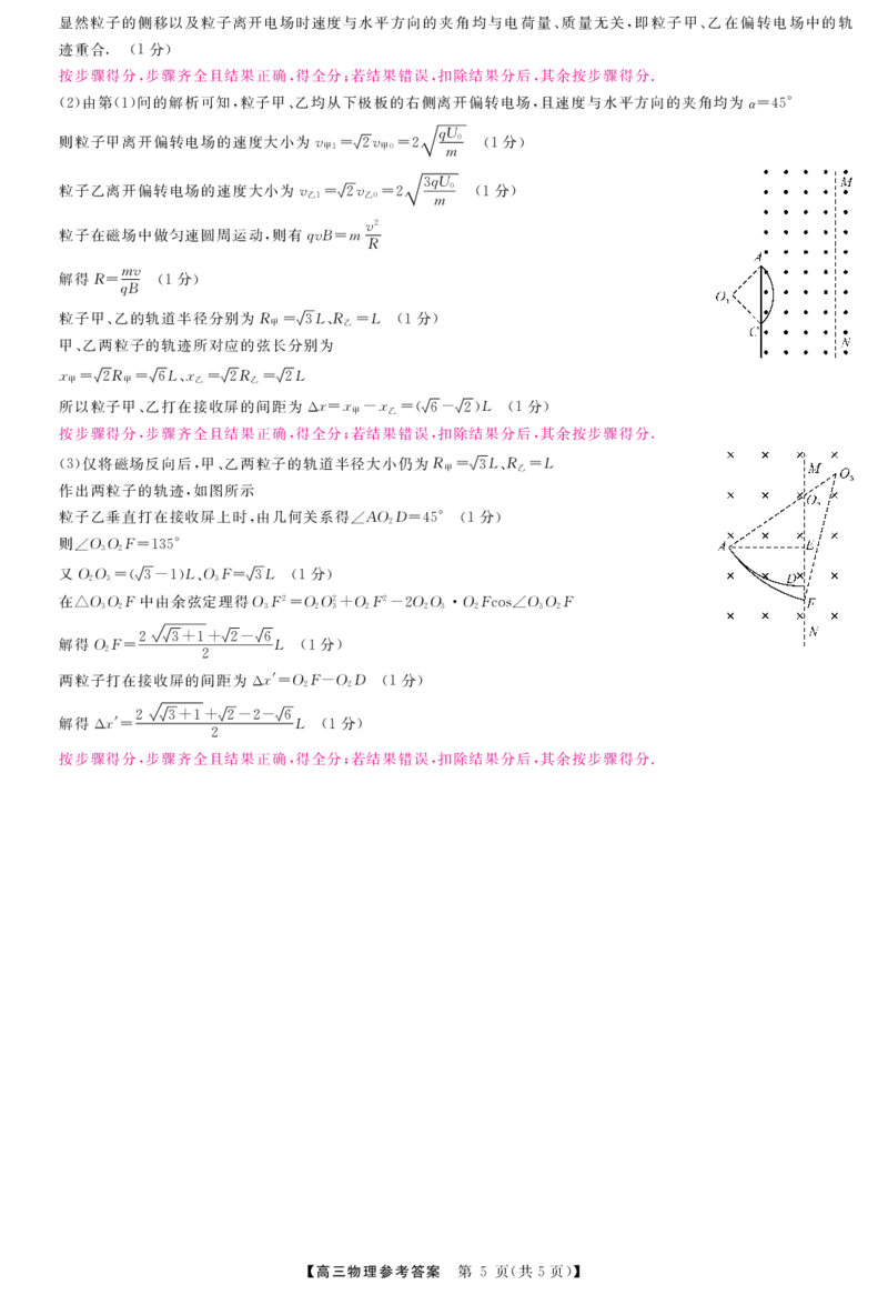 物理答案-河南_2024-2025高三（6-6月题库）_2024年12月试卷_1225河南省金科大联考2024-2025学年上学期高三12月联考_河南省名校联盟2024-2025学年高三上学期12月联考物理试题