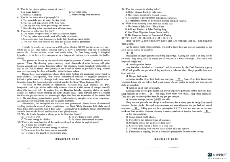 2025&mdash;2026学年高三第一学期期末一考试英语_2024-2026高三（6-6月题库）_2026年01月高三试卷_0109河北省衡水金卷先享题2025&mdash;2026学年高三第一学期期末一考试