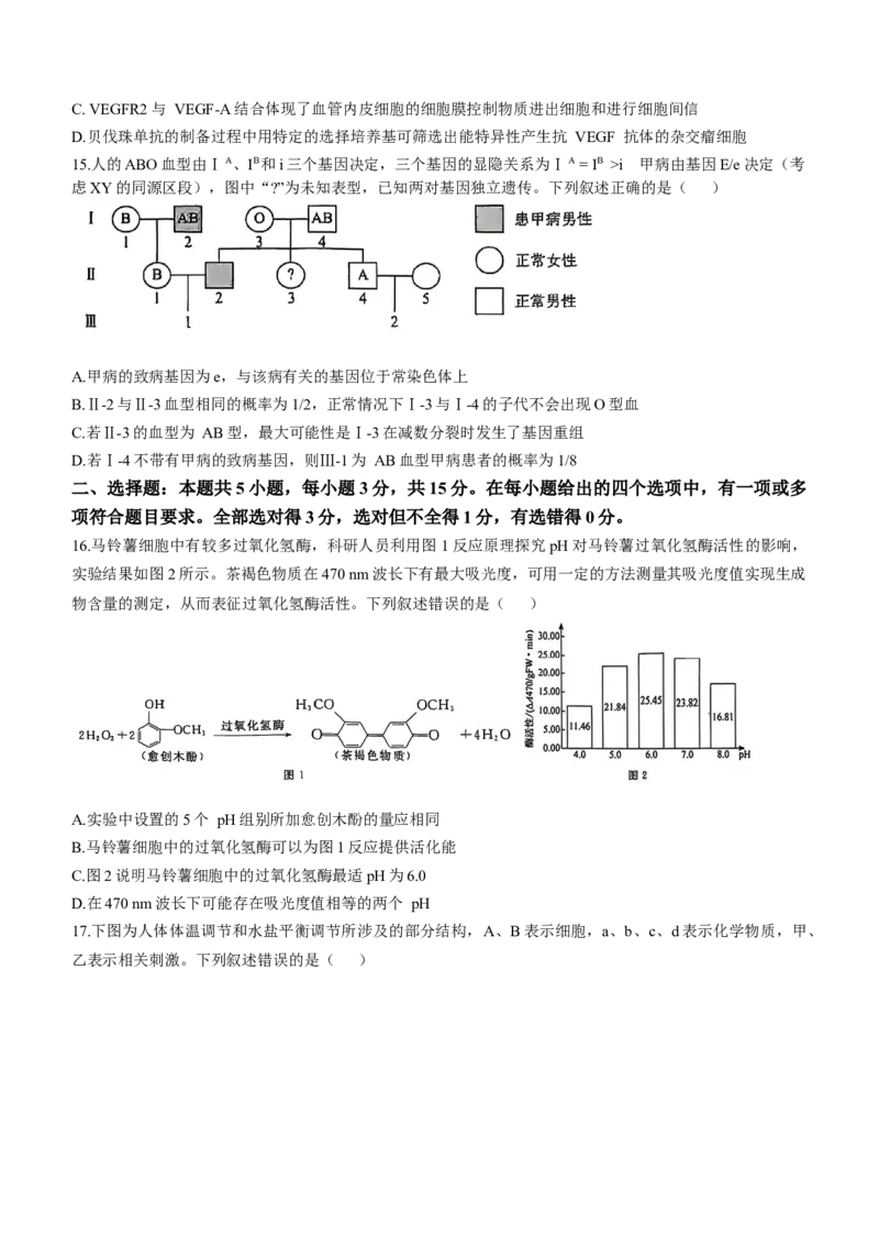 辽宁省名校联盟2025届高三下学期高考模拟押题卷生物学（三）试题（有解析）_2024-2025高三（6-6月题库）_2025年05月试卷_0508辽宁省名校联盟2025年高考模拟卷押题卷（数物化生）