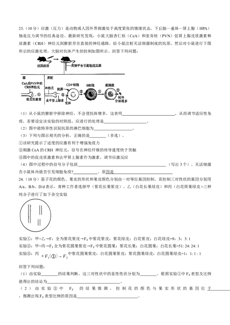 辽宁省名校联盟2025届高三下学期高考模拟押题卷生物学（三）试题（有解析）_2024-2025高三（6-6月题库）_2025年05月试卷_0508辽宁省名校联盟2025年高考模拟卷押题卷（数物化生）