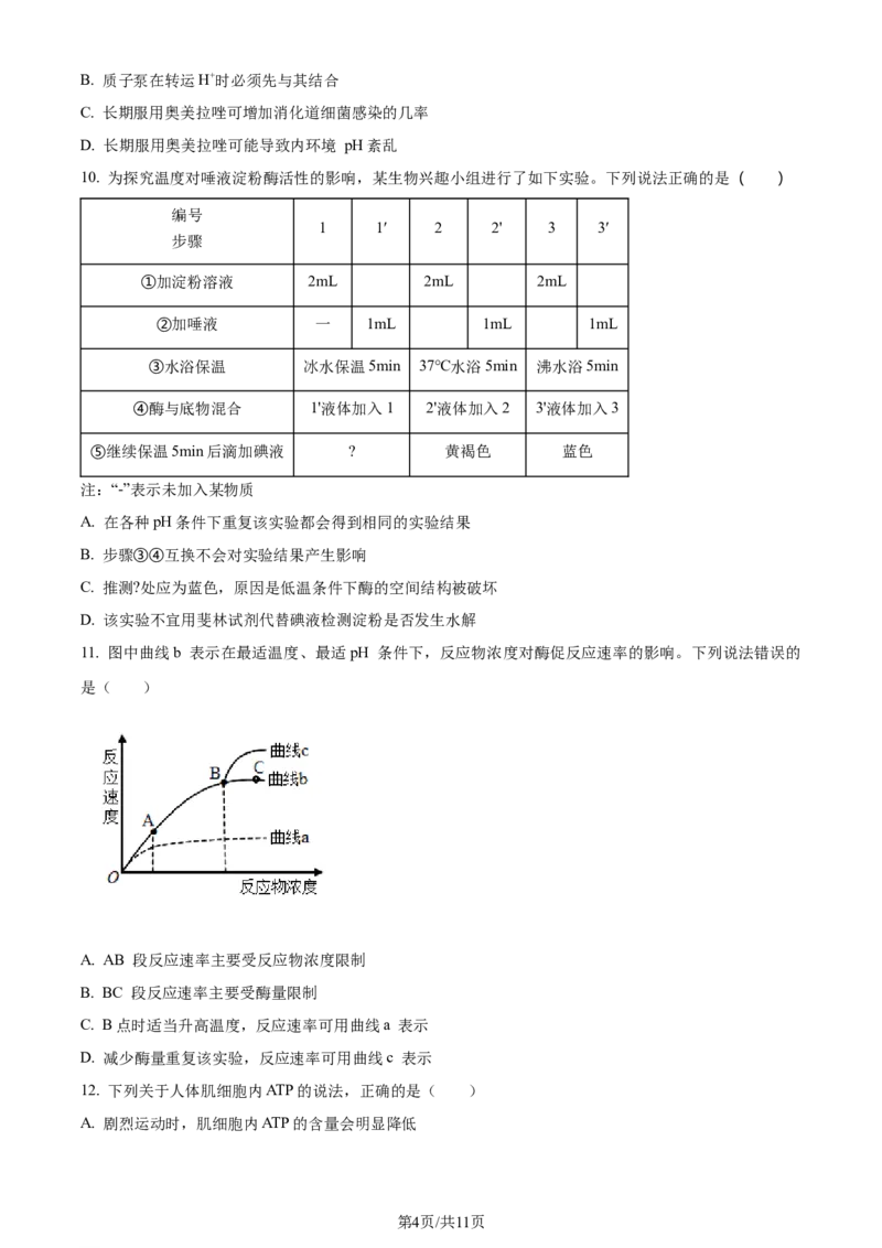 精品解析：山东省潍坊市2023-2024学年高二下学期期末考试生物试卷（原卷版）_2024-2025高三（6-6月题库）_2024年07月试卷_240712山东省潍坊市2024年7月高二年级下学期期末学习质量检测