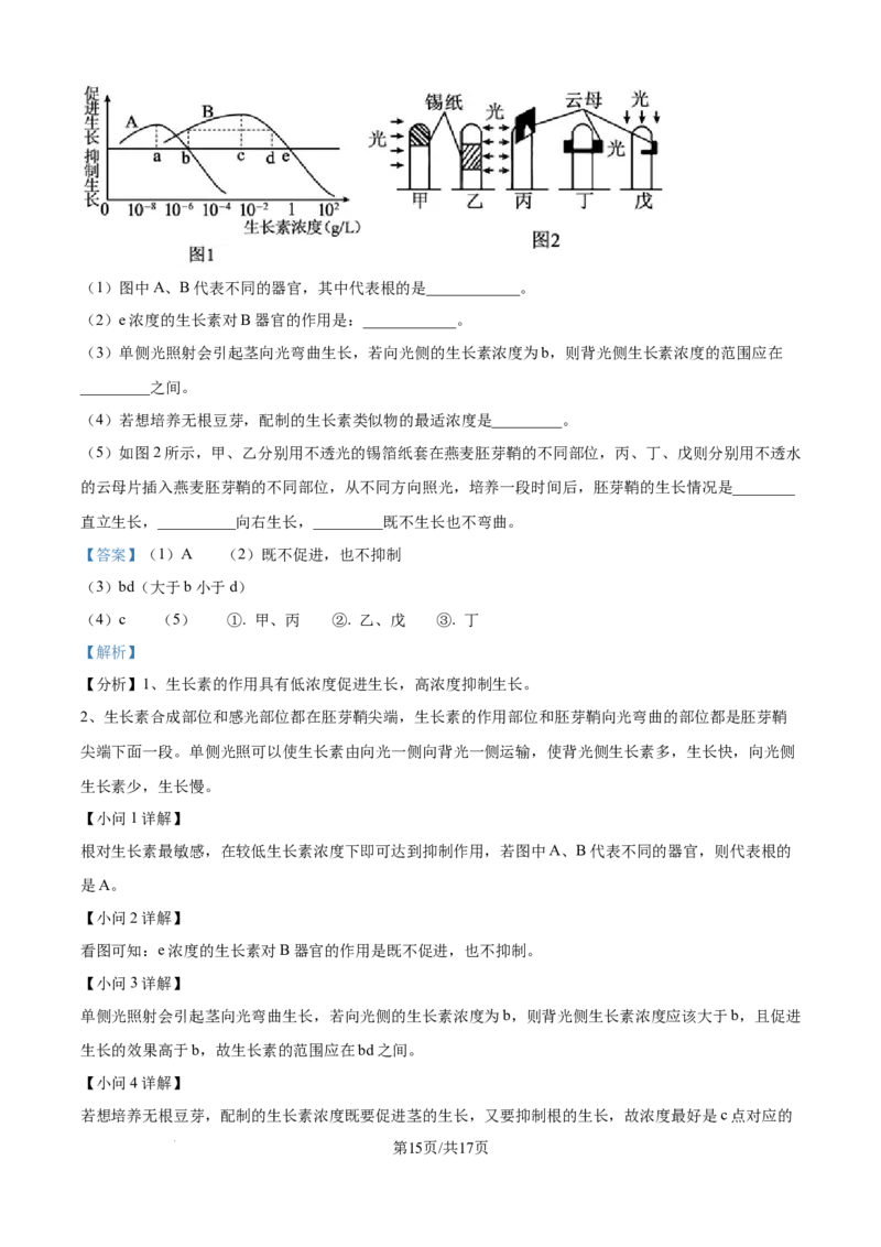 精品解析：陕西省商洛市镇安县陕西省镇安中学2025-2026学年高二上学期12月月考生物试题（解析版）_2024-2025高二（7-7月题库）_2026年1月高二