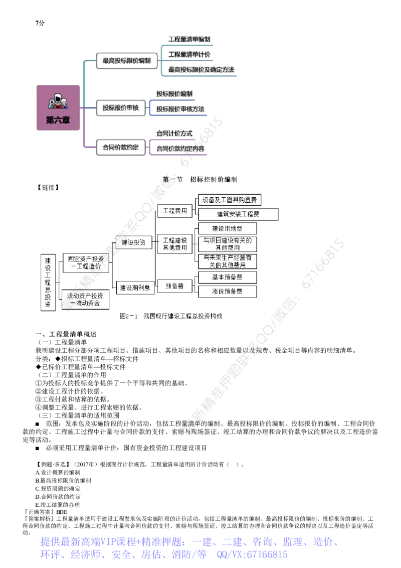 WM_投资06-第01讲　工程量清单概述和工程量清单编制_监理工程师_2025监理工程师_2025年监理工程师-各大机构_2025年监理-土建目标_机构2-JG_01.精讲班-李.娜_投资控制（土建）（2025）_讲义