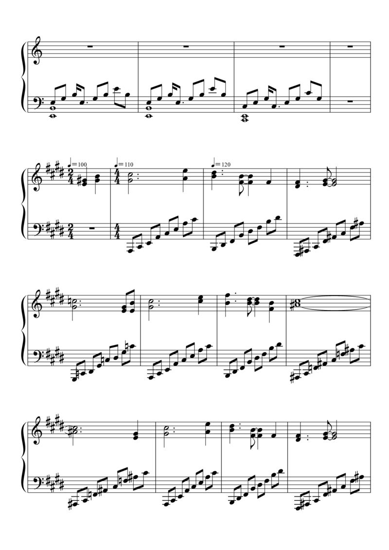 [東方ピアノEasyモード楽譜][normal][4]_一万首著名钢琴曲谱哈农贝多芬合集视频教学电子版高清无水印可打印_05动漫游戏钢琴谱合集_日系东方Project钢琴谱全集_东方project钢琴谱_829