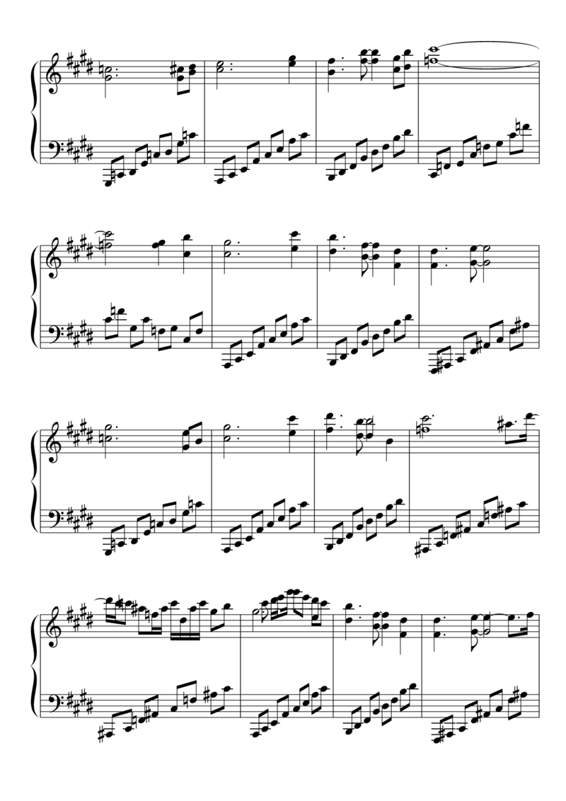 [東方ピアノEasyモード楽譜][normal][4]_一万首著名钢琴曲谱哈农贝多芬合集视频教学电子版高清无水印可打印_05动漫游戏钢琴谱合集_日系东方Project钢琴谱全集_东方project钢琴谱_829