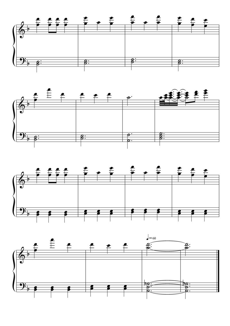 [東方ピアノEasyモード楽譜][normal][4]_一万首著名钢琴曲谱哈农贝多芬合集视频教学电子版高清无水印可打印_05动漫游戏钢琴谱合集_日系东方Project钢琴谱全集_东方project钢琴谱_816