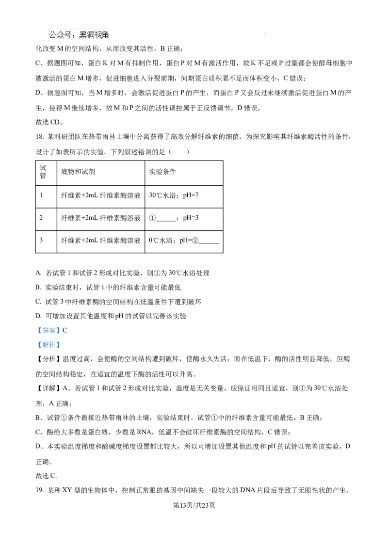 黑龙江省绥化市绥棱县第一中学2024-2025学年高三上学期10月月考生物试题答案_2024-2025高三（6-6月题库）_2024年10月试卷_1024黑龙江省绥化市绥棱县第一中学2024-2025学年高三上学期10月月考