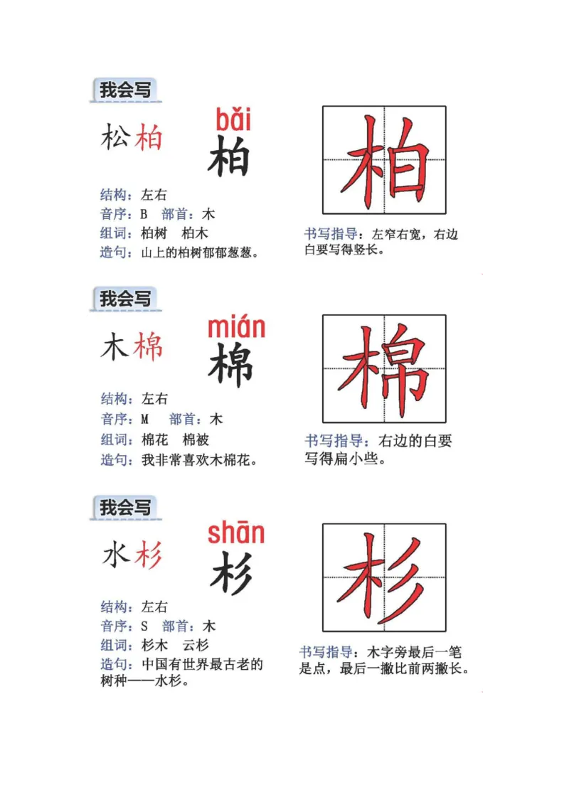 人教版二年级语文上册生字偏旁部首_小学1-6年级全部试卷_语文_二年级_3-7-1、小学二年级语文上册_3-7-1-2、练习题、作业、试题、试卷_人教版