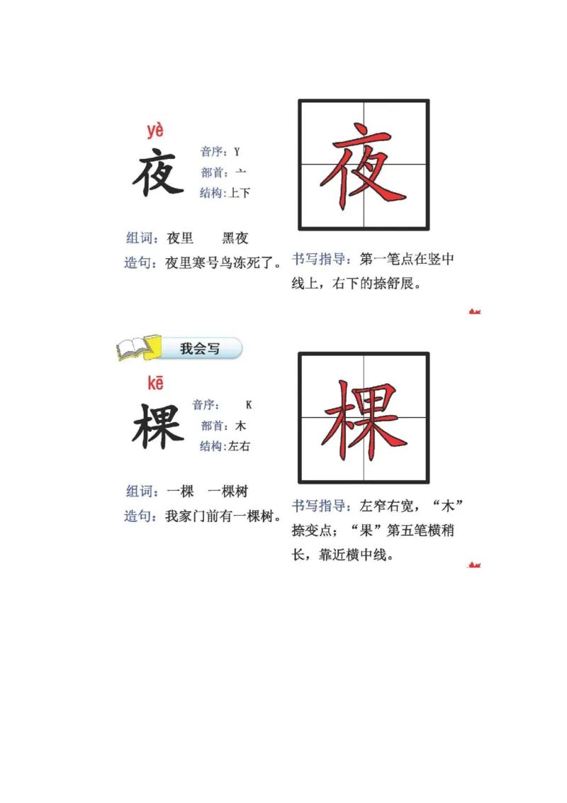 人教版二年级语文上册生字偏旁部首_小学1-6年级全部试卷_语文_二年级_3-7-1、小学二年级语文上册_3-7-1-2、练习题、作业、试题、试卷_人教版