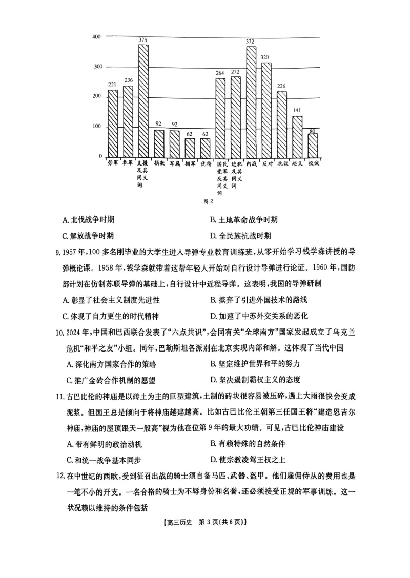 2026年1月随州市普通高中高三年级质量检测历史_2024-2026高三（6-6月题库）_2026年01月高三试卷_0112湖北省2026年1月随州市普通高中高三年级质量检测