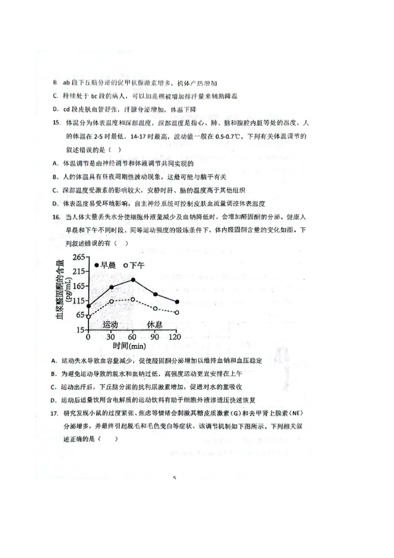 河南省郑州外国语学校2025-2026学年高二上学期10月月考试题生物PDF版含答案_2025年10月高二试卷_251030河南省郑州外国语学校2025-2026学年高二上学期10月月考试题