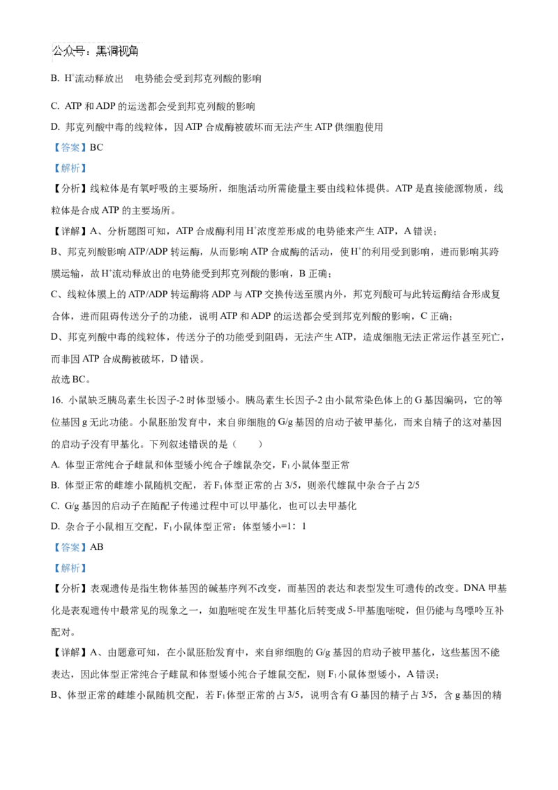 湖南省长沙市雅礼中学2025届高三上学期月考（二）生物试题答案_2024-2025高三（6-6月题库）_2024年10月试卷_1015湖南省长沙市雅礼中学2025届高三上学期月考（二）