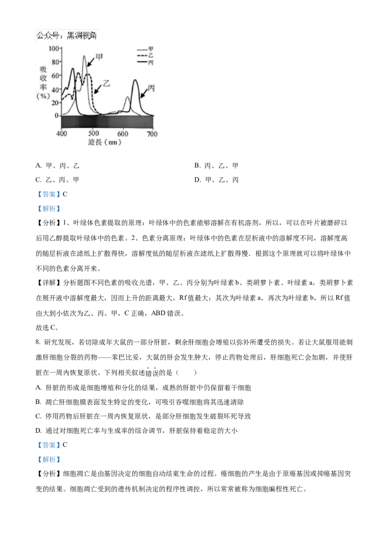 湖南省长沙市雅礼中学2025届高三上学期月考（二）生物试题答案_2024-2025高三（6-6月题库）_2024年10月试卷_1015湖南省长沙市雅礼中学2025届高三上学期月考（二）