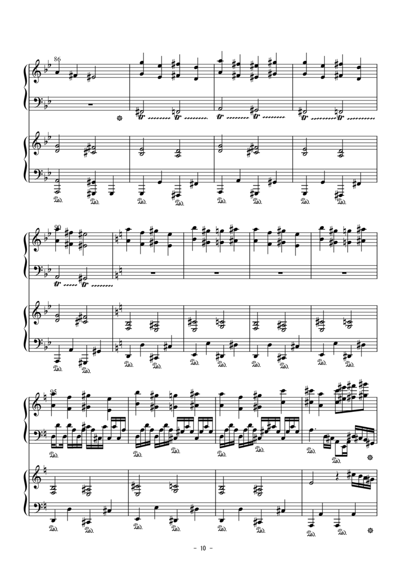 [焦げた幻想郷][lunatic][13]妹様の495年祭(钢琴二重奏)_一万首著名钢琴曲谱哈农贝多芬合集视频教学电子版高清无水印可打印_05动漫游戏钢琴谱合集_日系东方Project钢琴谱全集