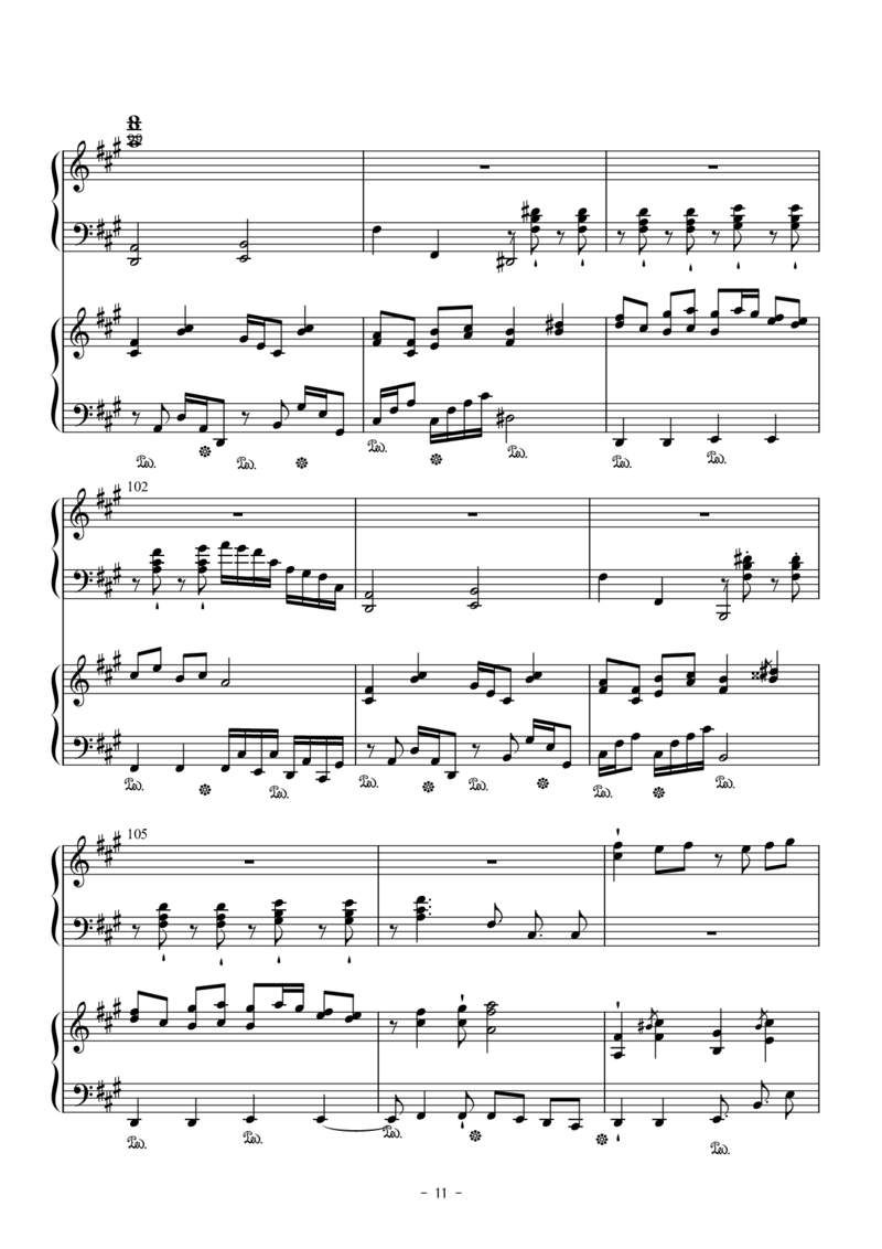 [焦げた幻想郷][lunatic][13]妹様の495年祭(钢琴二重奏)_一万首著名钢琴曲谱哈农贝多芬合集视频教学电子版高清无水印可打印_05动漫游戏钢琴谱合集_日系东方Project钢琴谱全集