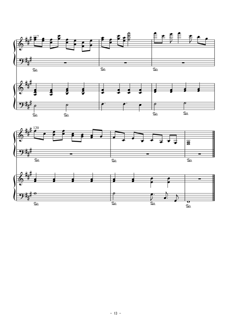 [焦げた幻想郷][lunatic][13]妹様の495年祭(钢琴二重奏)_一万首著名钢琴曲谱哈农贝多芬合集视频教学电子版高清无水印可打印_05动漫游戏钢琴谱合集_日系东方Project钢琴谱全集