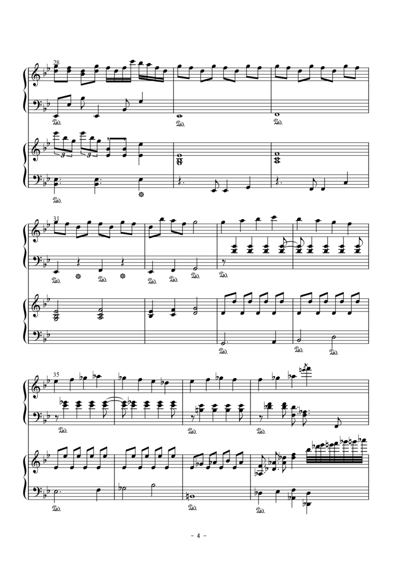 [焦げた幻想郷][lunatic][13]妹様の495年祭(钢琴二重奏)_一万首著名钢琴曲谱哈农贝多芬合集视频教学电子版高清无水印可打印_05动漫游戏钢琴谱合集_日系东方Project钢琴谱全集