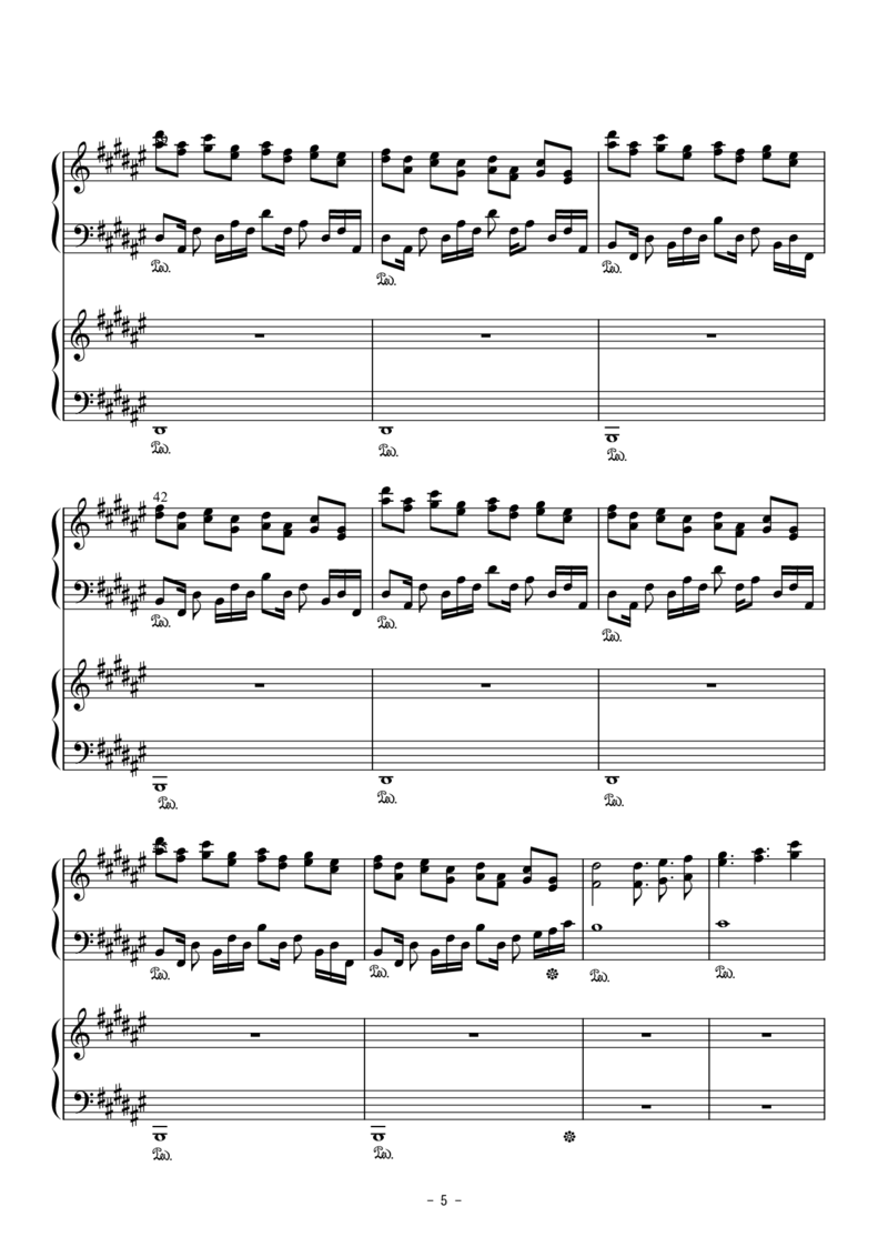 [焦げた幻想郷][lunatic][13]妹様の495年祭(钢琴二重奏)_一万首著名钢琴曲谱哈农贝多芬合集视频教学电子版高清无水印可打印_05动漫游戏钢琴谱合集_日系东方Project钢琴谱全集