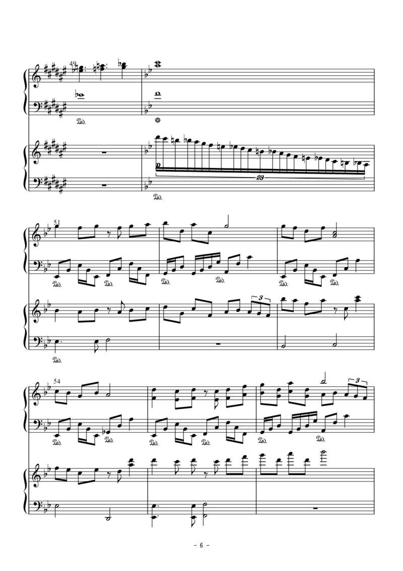 [焦げた幻想郷][lunatic][13]妹様の495年祭(钢琴二重奏)_一万首著名钢琴曲谱哈农贝多芬合集视频教学电子版高清无水印可打印_05动漫游戏钢琴谱合集_日系东方Project钢琴谱全集