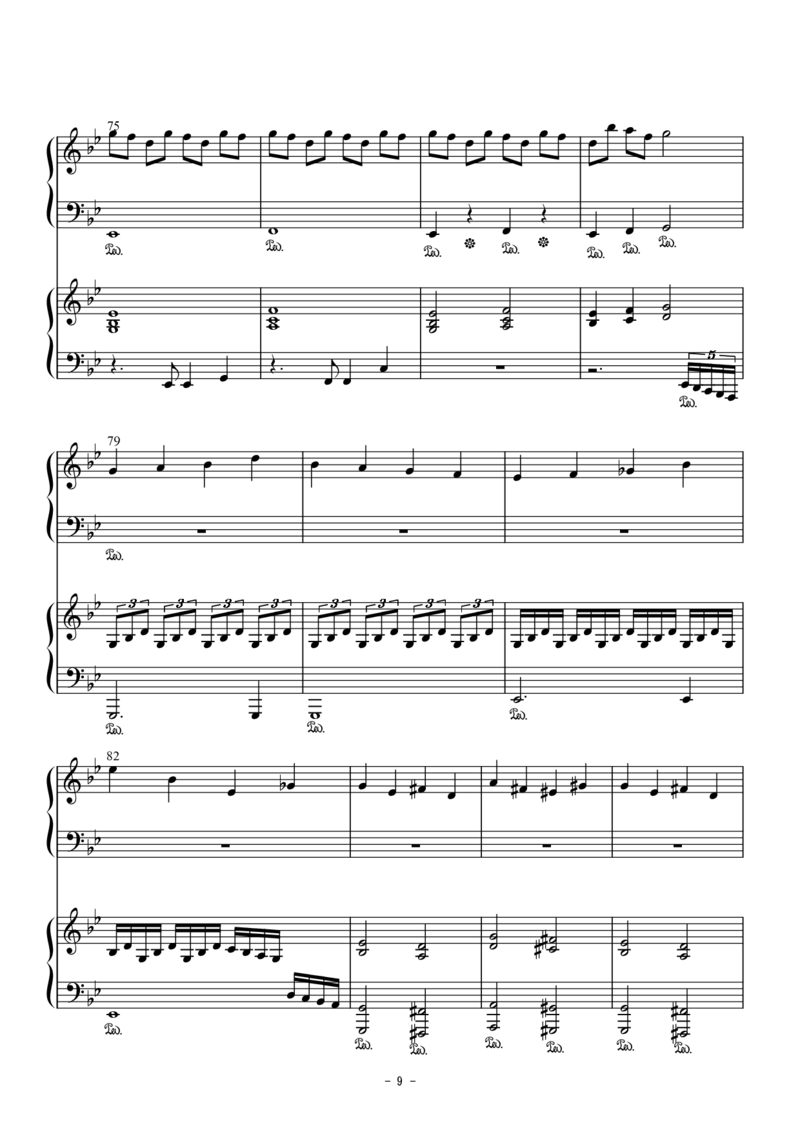 [焦げた幻想郷][lunatic][13]妹様の495年祭(钢琴二重奏)_一万首著名钢琴曲谱哈农贝多芬合集视频教学电子版高清无水印可打印_05动漫游戏钢琴谱合集_日系东方Project钢琴谱全集