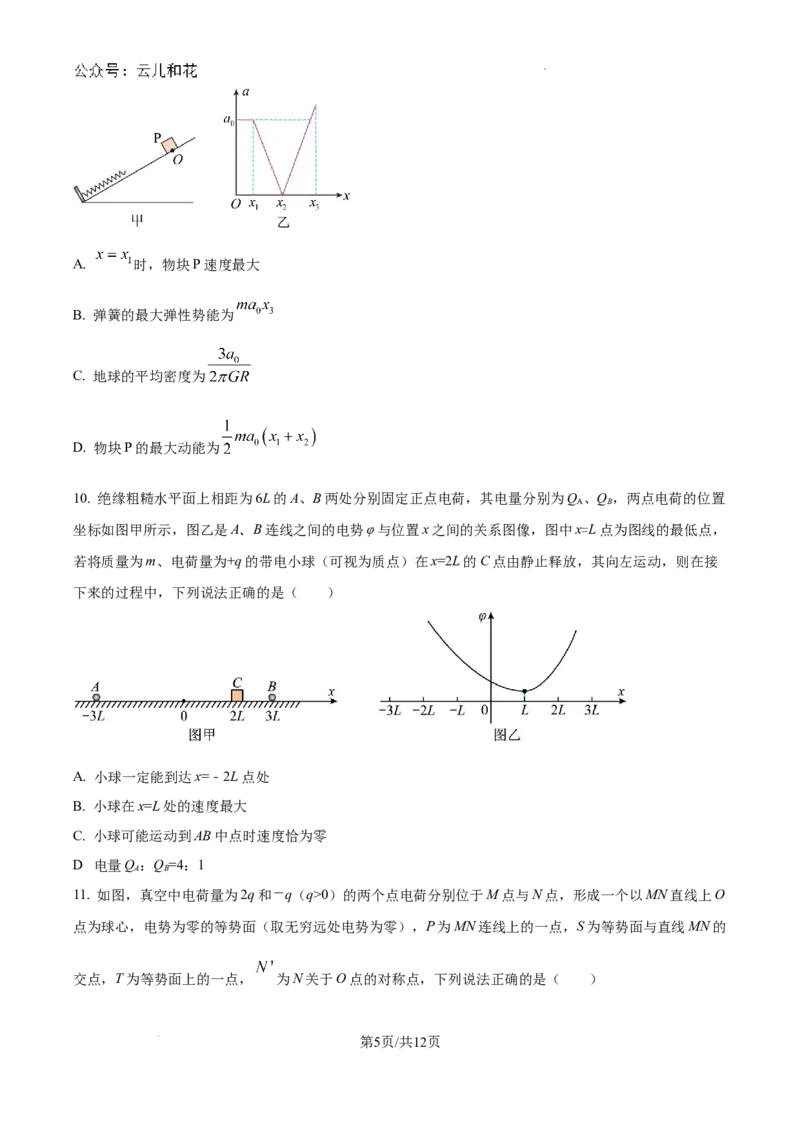 陕西省陕西师范大学附属中学2024-2025学年高二上学期期初考试物理试卷_2024-2025高二（7-7月题库）_2024年09月试卷_0908陕西省陕西师范大学附属中学2024-2025学年高二上学期期初考试