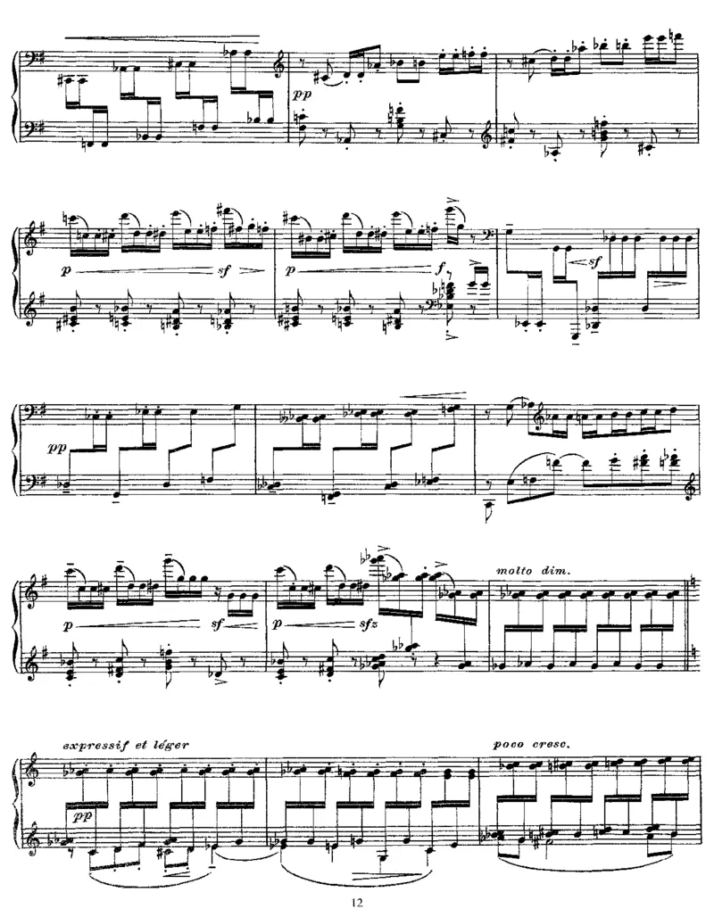 十二首练习曲第二册_一万首著名钢琴曲谱哈农贝多芬合集视频教学电子版高清无水印可打印_1古典钢琴知名音乐家谱_德彪西钢琴谱全集