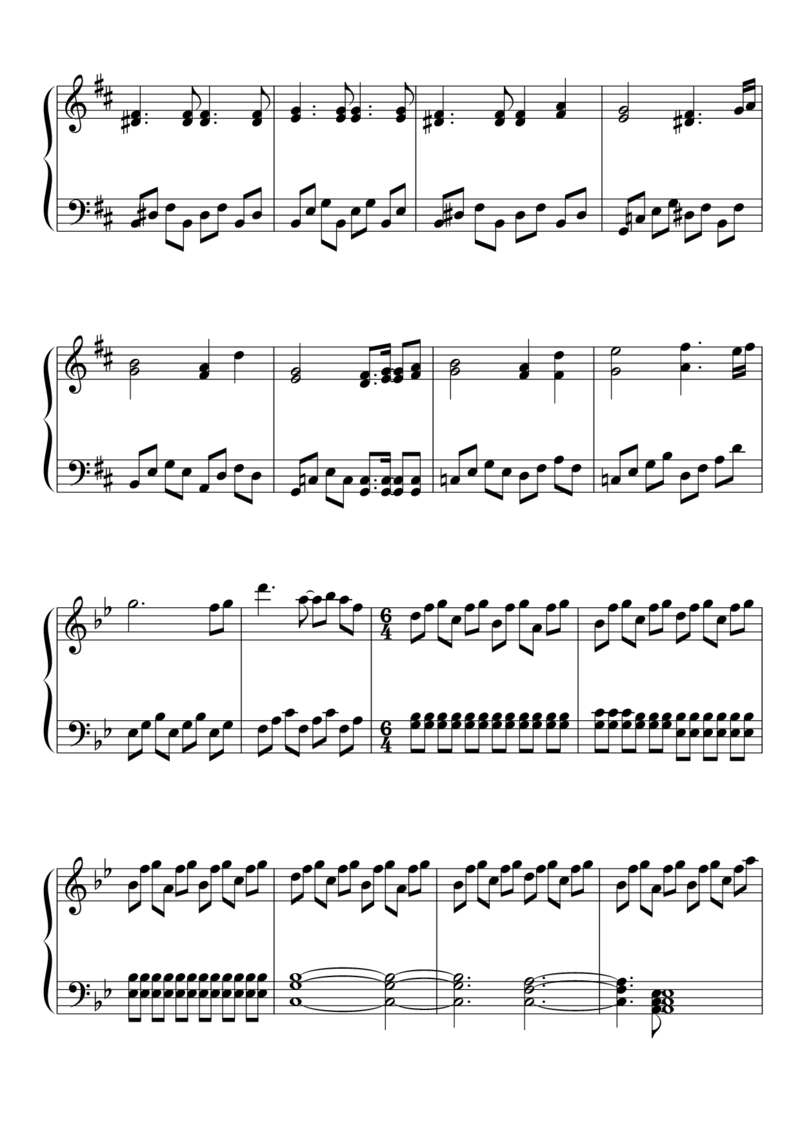 [東方ピアノEasyモード楽譜][normal][5]_一万首著名钢琴曲谱哈农贝多芬合集视频教学电子版高清无水印可打印_05动漫游戏钢琴谱合集_日系东方Project钢琴谱全集_东方project钢琴谱_369