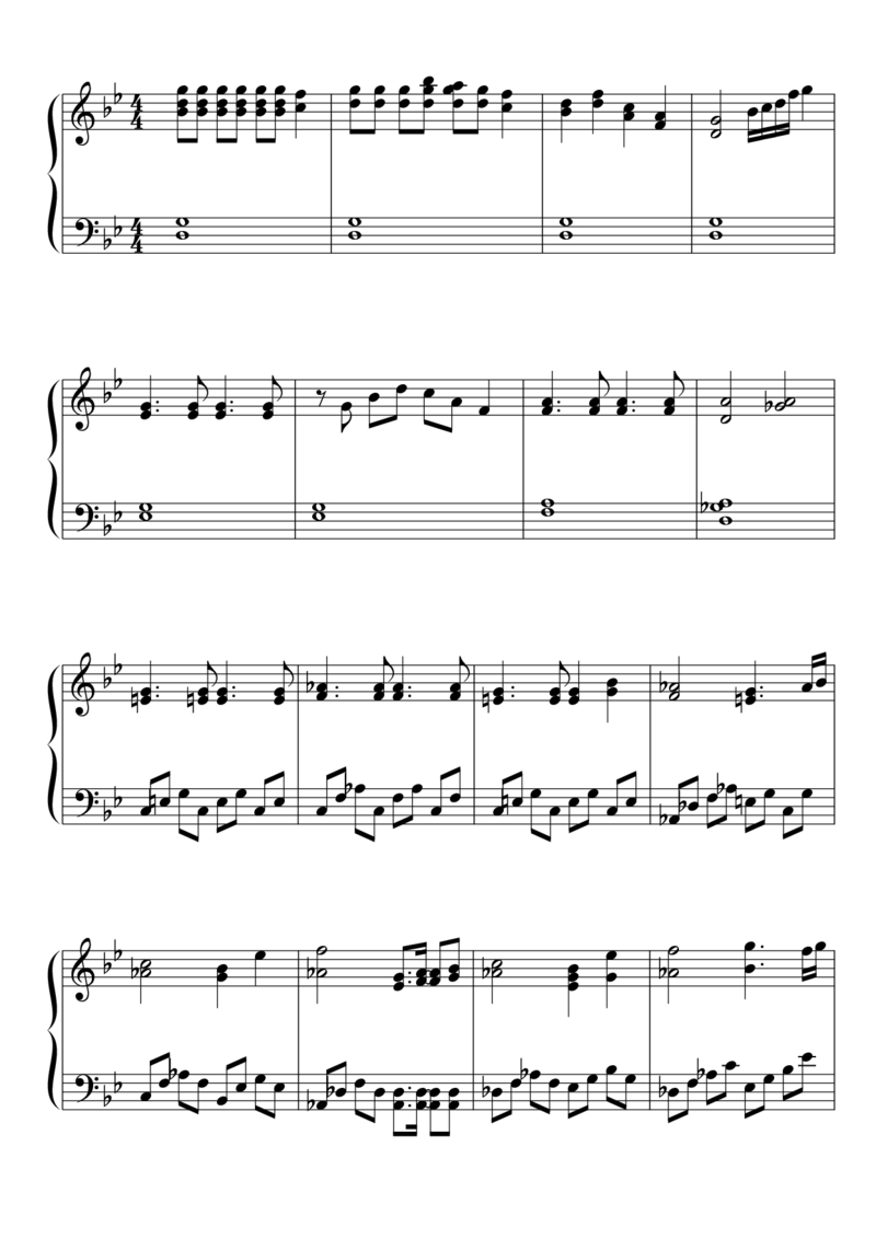 [東方ピアノEasyモード楽譜][normal][5]_一万首著名钢琴曲谱哈农贝多芬合集视频教学电子版高清无水印可打印_05动漫游戏钢琴谱合集_日系东方Project钢琴谱全集_东方project钢琴谱_369