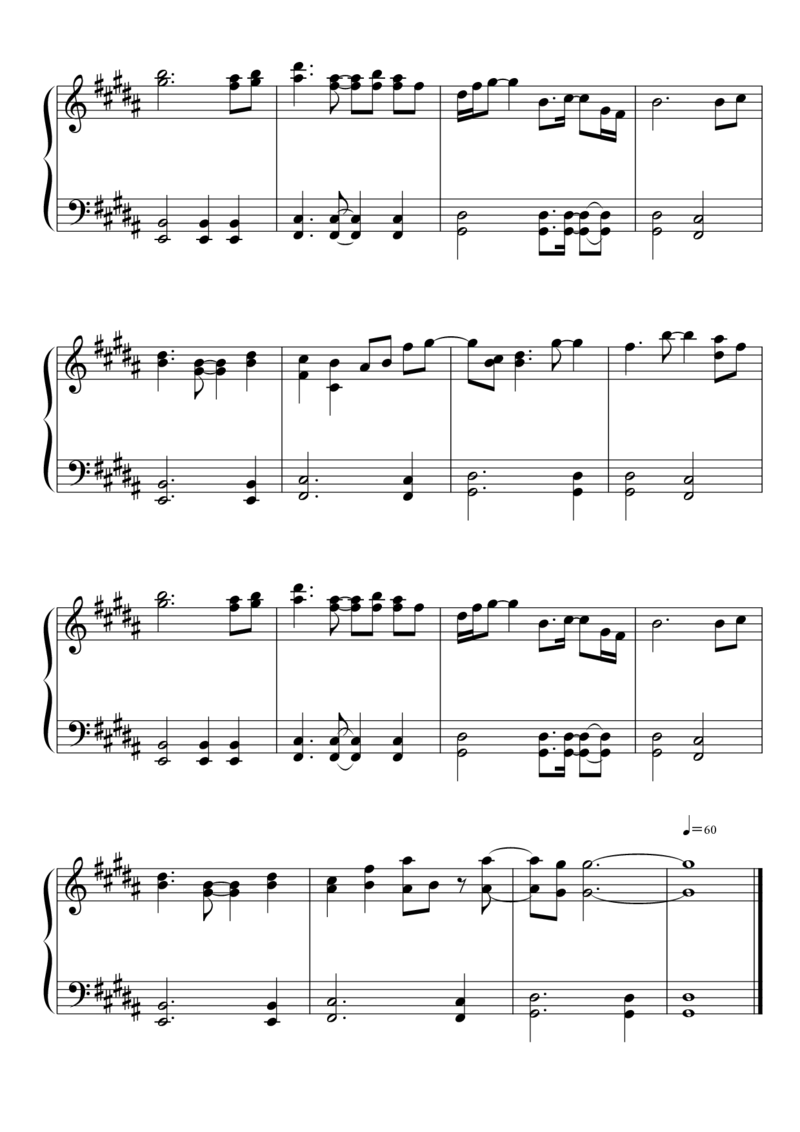 [東方ピアノEasyモード楽譜][normal][5]_一万首著名钢琴曲谱哈农贝多芬合集视频教学电子版高清无水印可打印_05动漫游戏钢琴谱合集_日系东方Project钢琴谱全集_东方project钢琴谱_369