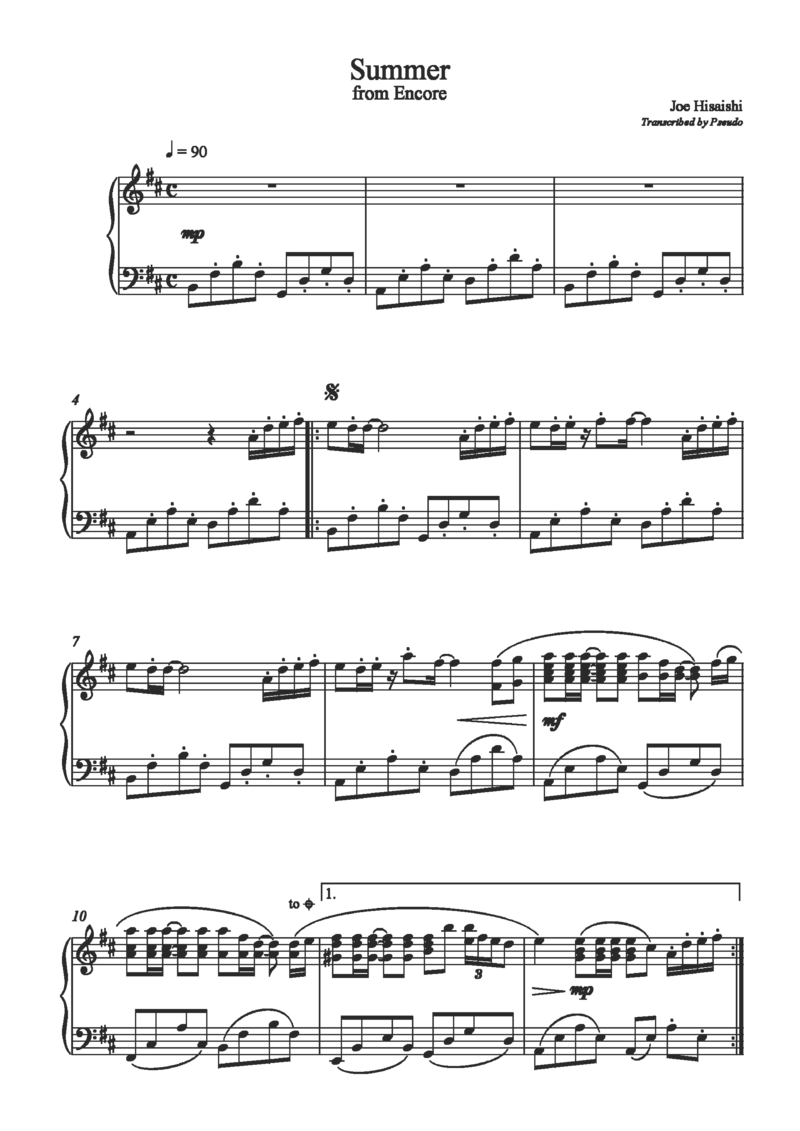 久石让谱集1_一万首著名钢琴曲谱哈农贝多芬合集视频教学电子版高清无水印可打印_02现代钢琴谱合集_久石让钢琴谱全集