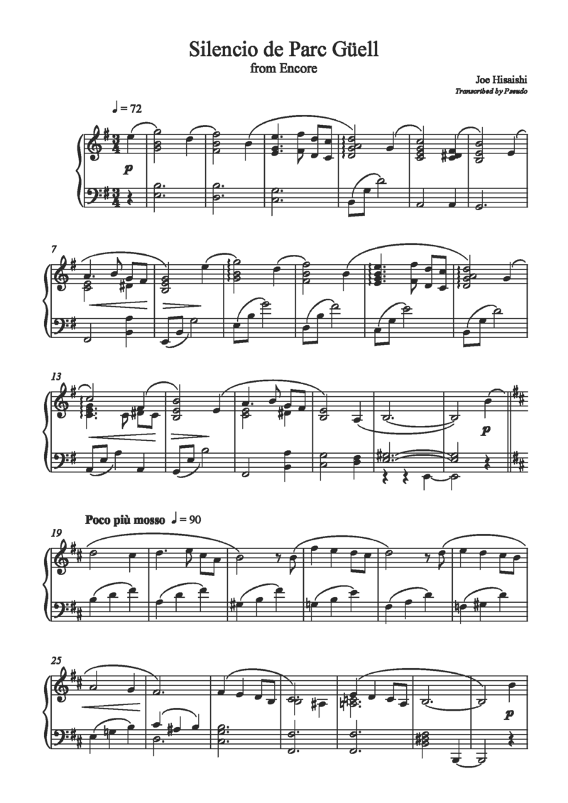 久石让谱集1_一万首著名钢琴曲谱哈农贝多芬合集视频教学电子版高清无水印可打印_02现代钢琴谱合集_久石让钢琴谱全集