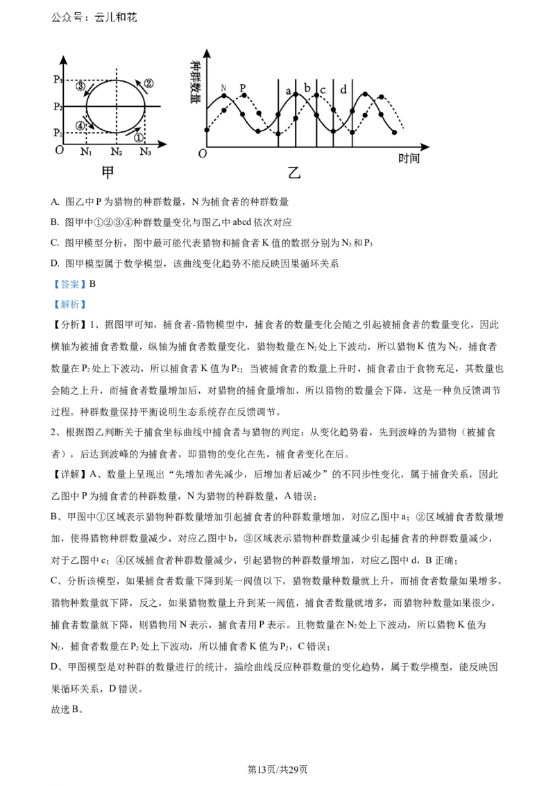 福建省福州市鼓楼区福建省福州第二中学2023-2024学年高二下学期7月期末生物试题（解析版）_2024-2025高二（7-7月题库）_2024年07月试卷