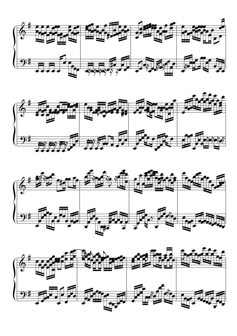 [東方ピアノEasyモード楽譜][lunatic][5]可愛い大戦争のリフレーン_一万首著名钢琴曲谱哈农贝多芬合集视频教学电子版高清无水印可打印_05动漫游戏钢琴谱合集_日系东方Project钢琴谱全集