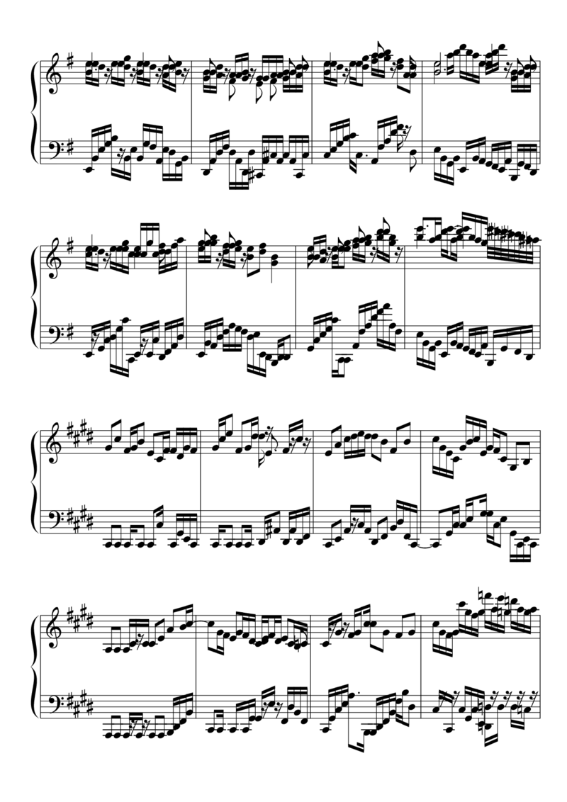 [東方ピアノEasyモード楽譜][lunatic][5]可愛い大戦争のリフレーン_一万首著名钢琴曲谱哈农贝多芬合集视频教学电子版高清无水印可打印_05动漫游戏钢琴谱合集_日系东方Project钢琴谱全集