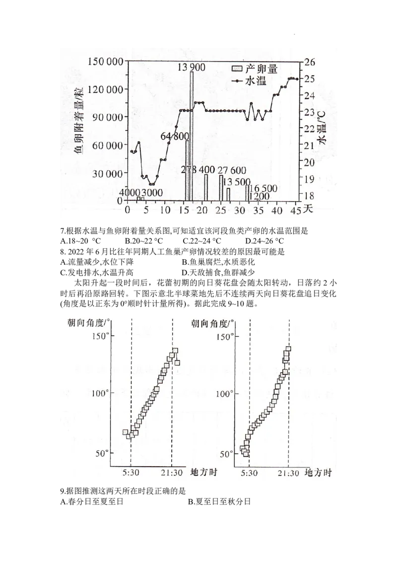 湖南省湘东十校2025届高三10月联考地理试题_2024-2025高三（6-6月题库）_2024年10月试卷_1030（炎德英才名校联合体第三次联考）2025届湖南省湘东十校高三上学期10月联考