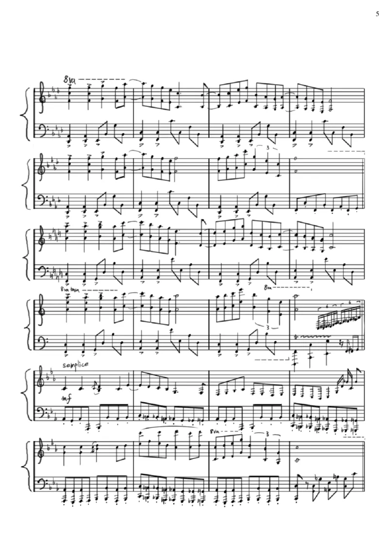 [白と黒の夢郷][lunatic][8]_一万首著名钢琴曲谱哈农贝多芬合集视频教学电子版高清无水印可打印_05动漫游戏钢琴谱合集_日系东方Project钢琴谱全集_东方project钢琴谱