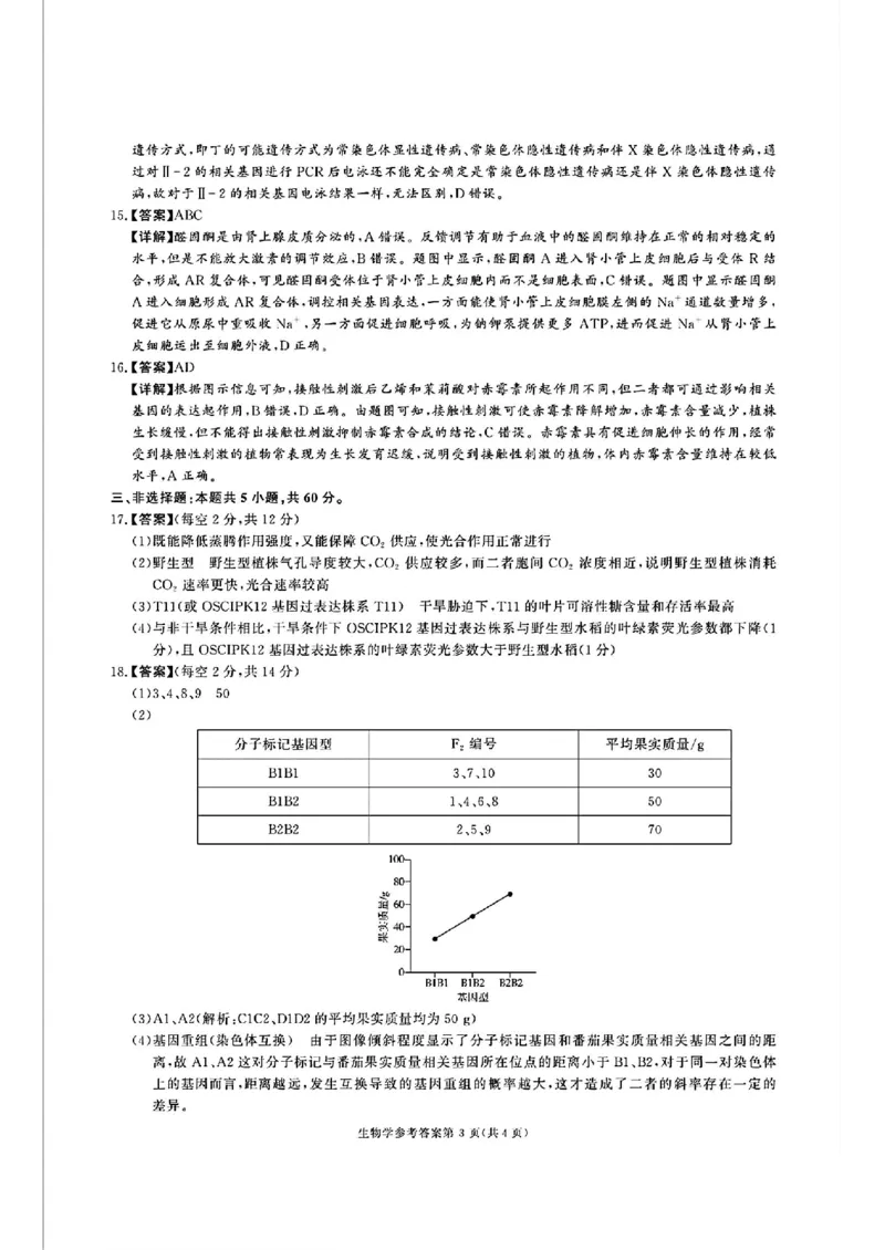 湖南省名校教育联盟&middot;2025届高三12月大联考生物_2024-2025高三（6-6月题库）_2024年12月试卷_1222湖南省名校教育联盟&middot;2025届高三12月大联考（全科）