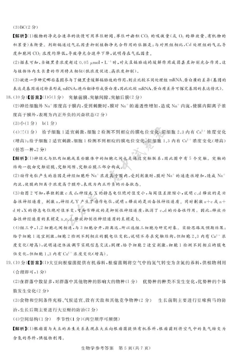 湘豫名校联考2025-2026学年高三上学期12月月考生物答案_2024-2026高三（6-6月题库）_2025年12月高三试卷_251225河南省湘豫名校联考2025年12月高三上学期质量检测（全科）