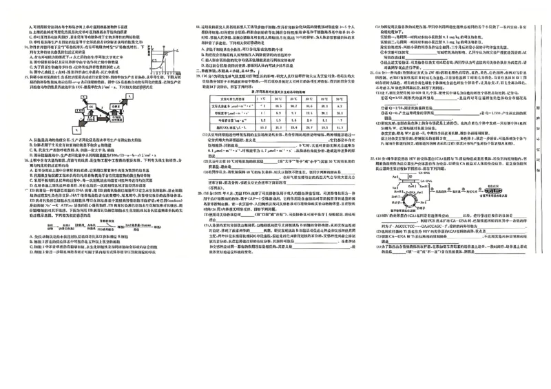 湖北省黄冈市黄梅县育才高级中学2024-2025学年高三核心模拟预测生物_2024-2025高三（6-6月题库）_2024年12月试卷_1231湖北省黄冈市黄梅县育才高级中学2024-2025学年高三核心模拟预测试题