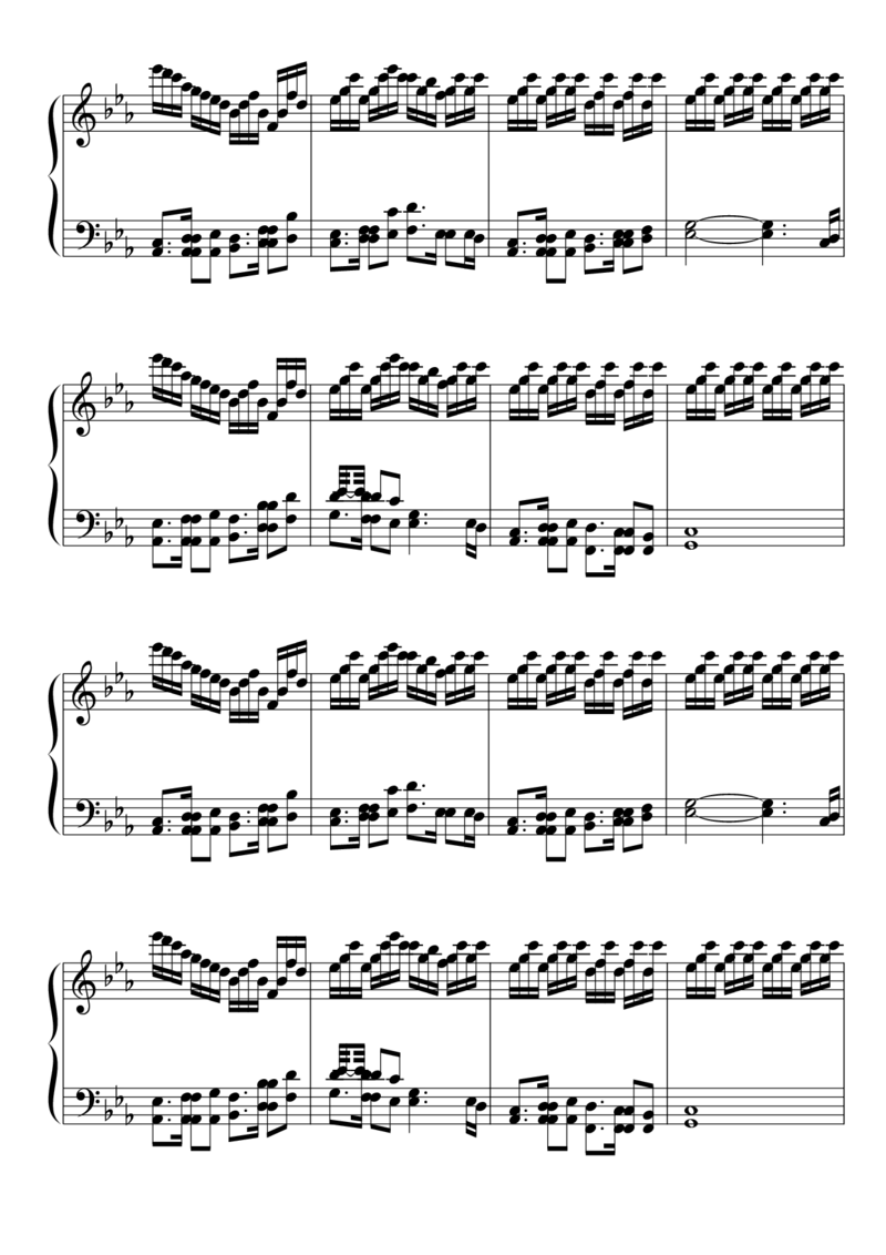 [東方ピアノEasyモード楽譜][lunatic][7]_一万首著名钢琴曲谱哈农贝多芬合集视频教学电子版高清无水印可打印_05动漫游戏钢琴谱合集_日系东方Project钢琴谱全集_东方project钢琴谱