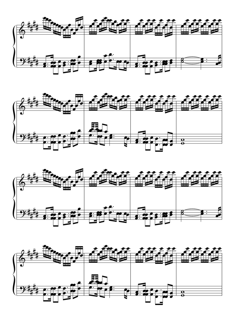 [東方ピアノEasyモード楽譜][lunatic][7]_一万首著名钢琴曲谱哈农贝多芬合集视频教学电子版高清无水印可打印_05动漫游戏钢琴谱合集_日系东方Project钢琴谱全集_东方project钢琴谱