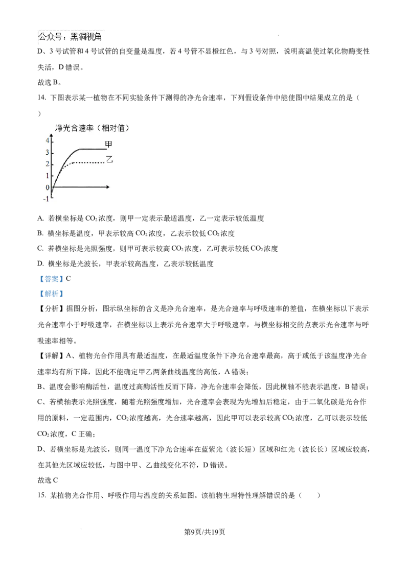 海南省琼海市嘉积中学2024--2025学年高三上学期开学考试生物试题（解析版）_2024-2025高三（6-6月题库）_2024年09月试卷_0909海南省海南中学+嘉积中学2024-2025学年高三上学期开学考试