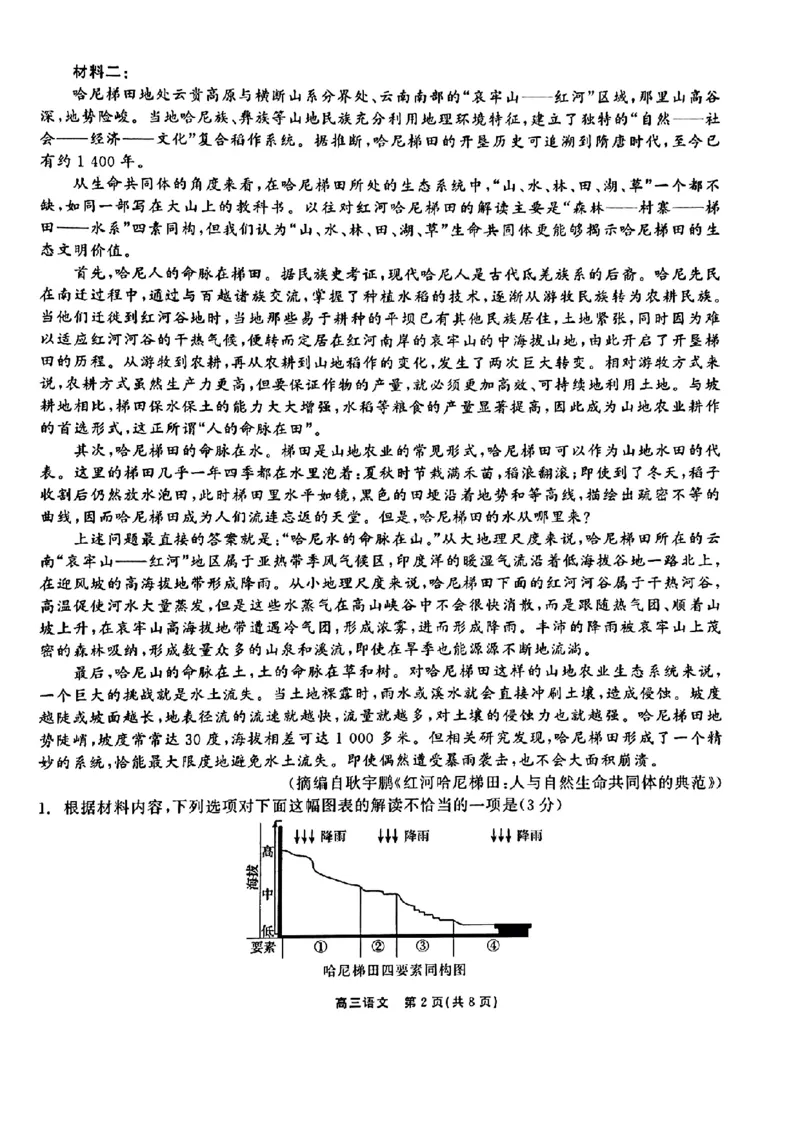 辽宁省点石联考（辽宁县级协作体）2024-2025学年度上学期2025届高三年级期中考试语文试卷+答案_2024-2025高三（6-6月题库）_2024年11月试卷