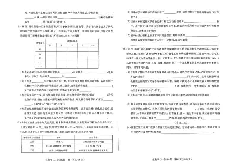 生物试卷_2024-2025高二（7-7月题库）_2025年01月试卷_0104河南省名校大联考2024-2025学年高二上学期12月月考试题_河南省名校大联考2024-2025学年高二上学期12月月考试题生物PDF版含答案