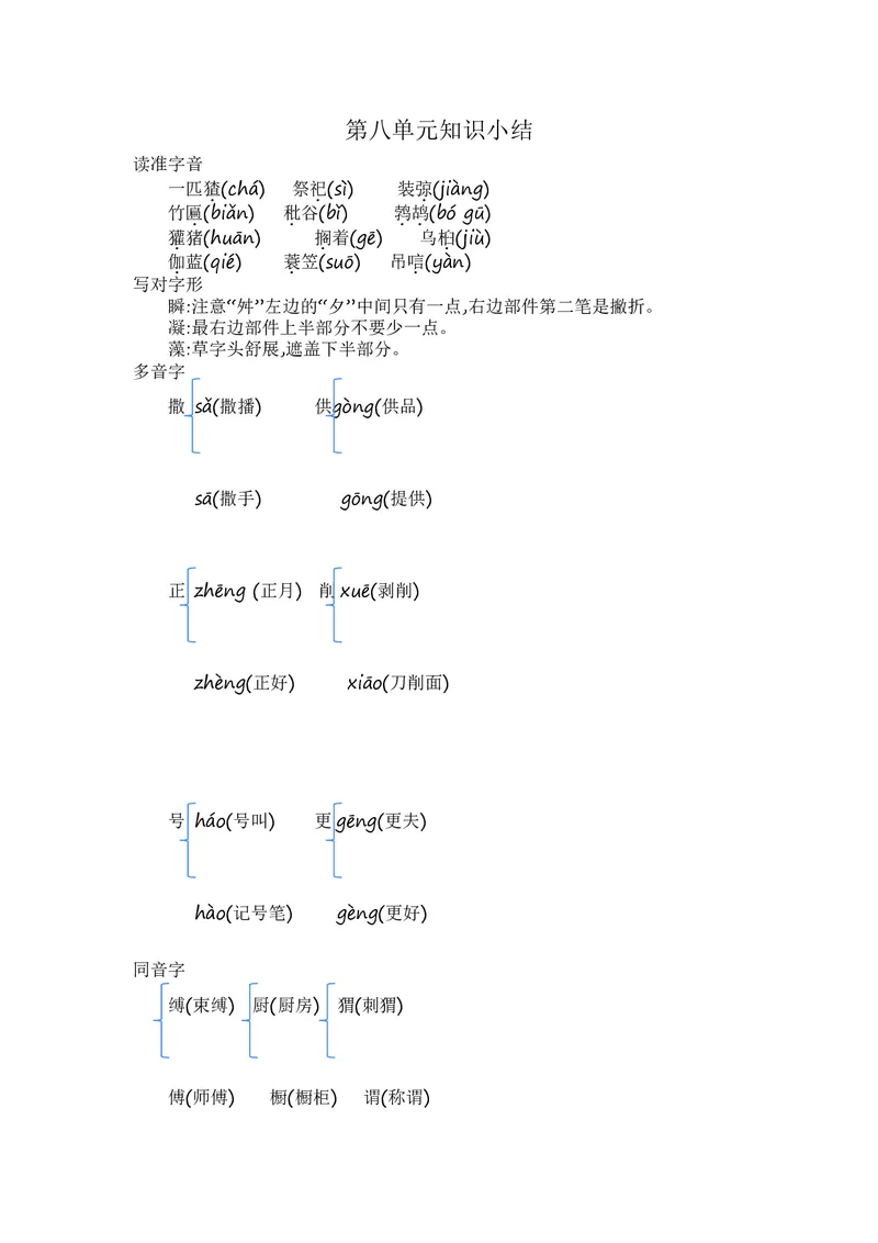 六年级上册语文部编版知识要点_小学1-6年级全部试卷_语文_六年级_3-11-1、小学六年级语文上册_3-11-1-1、复习、知识点、归纳汇总_部编（人教）版